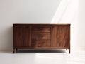 Dielenschränke Holz 160x45x85 cm Dunkelbraun Flur Modern mit 2 Türen und 3 Schubladen
