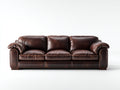 3 Sitzer Sofas mit Lederbezug 230 x 95 x 85 cm - Dunkelbraun - Klassisches Design