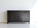Dielenschränke Holzwerkstoff 140x42x84 cm - Dunkelbraun - Modernes Design mit 2 Türen und 4 Schubladen